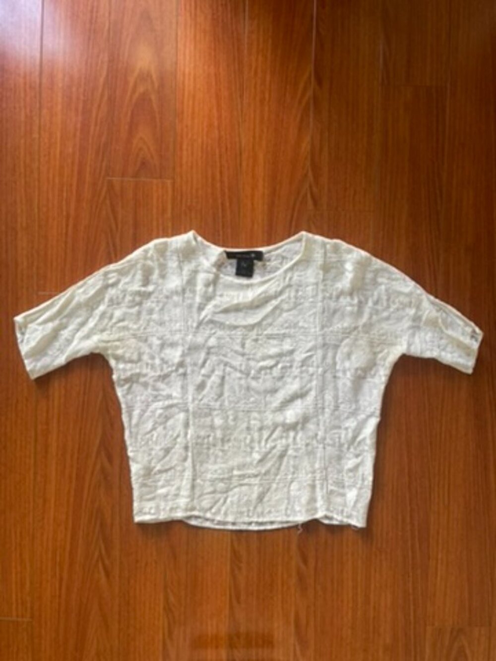 Isabel Marant Sheer Patterned White Top